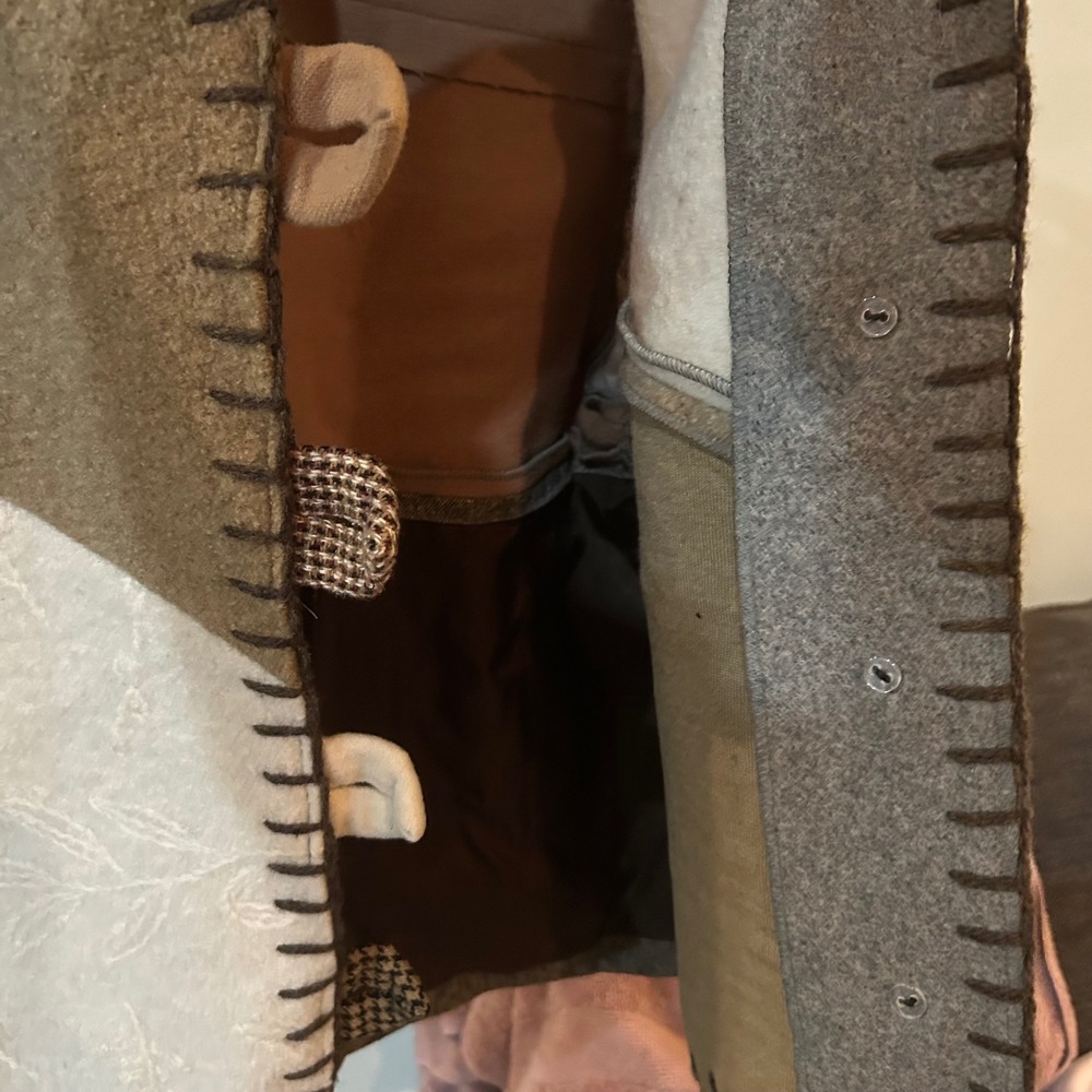 baabaazuzu luxury designer Patchwork Wool Blend J… - image 8